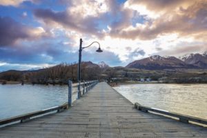 Jetty in Glenorchy, Otago region, New Zealand